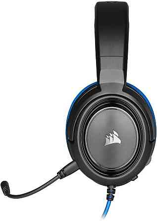 Гарнітура CORSAIR HS35 Stereo для ігор, дротова, знімний мікрофон, 3.5 мм, для ПК, PS5, Xbox, Switch, накладні ігрові навушники Київ