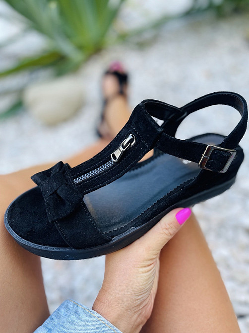 Olli Босоніжки жіночі OLLI Л-1-21747 чорні (літо замша натуральна) Коломыя - изображение 2