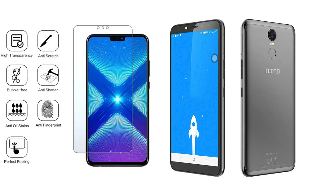 Защитное стекло NeoGlass для TECNO Pouvoir 2 Pro (LA7 pro) – ультрапрозрачное и устойчивое Киев - изображение 4