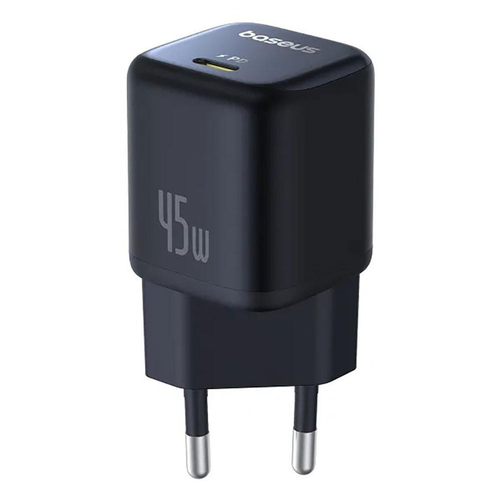 Сетевое зарядное устройство Baseus PicoGo GaN Fast Charger 1C 45W EU Cosmic Black Одесса - изображение 3