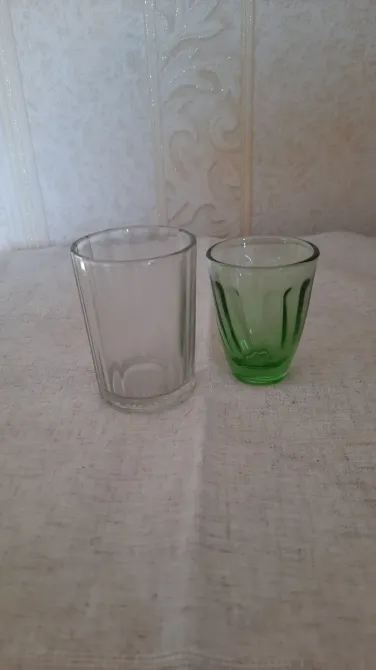 Стопка радянська гранена 100г та рюмка 50г зелена Харків - фото 3