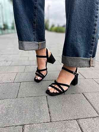 L&M Босоніжки жіночі L&M F132-2 чорні (літо, еко-замша) (5856) 37 Коломия