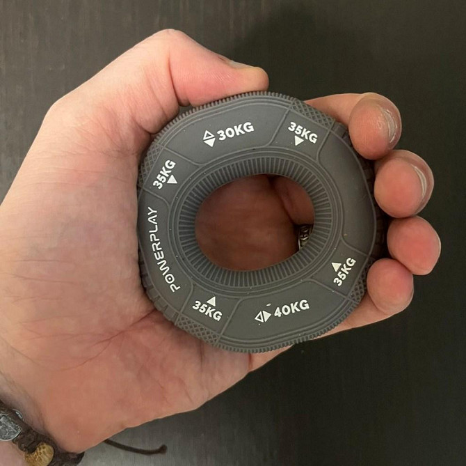 Еспандер кистьовий силіконовий PowerPlay PP-4331 Hand Grip Large 30-35-40 кг. Сірий Кам'янське - фото 2
