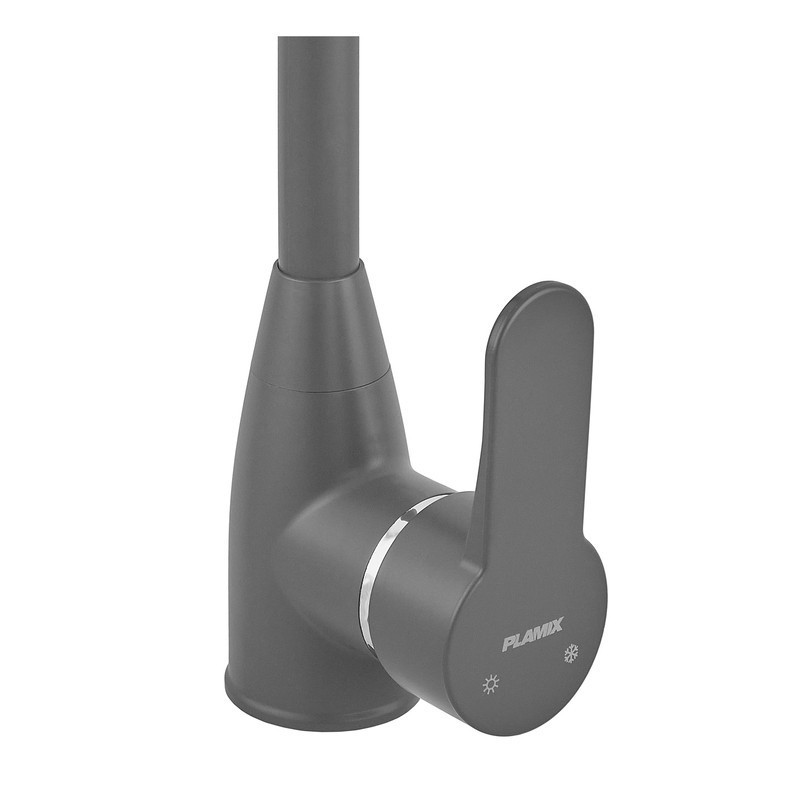 Змішувач для кухні Plamix Mario-011 Graphite (без підведення) (Колір графіт) (PM6099)   ( 21357 ) Харьков - изображение 3