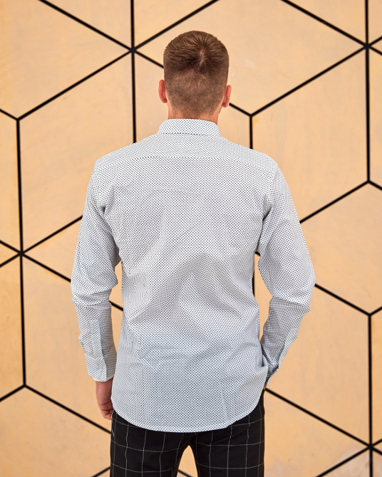 Сорочка чоловіча класична Білий горох M Харків - фото 7