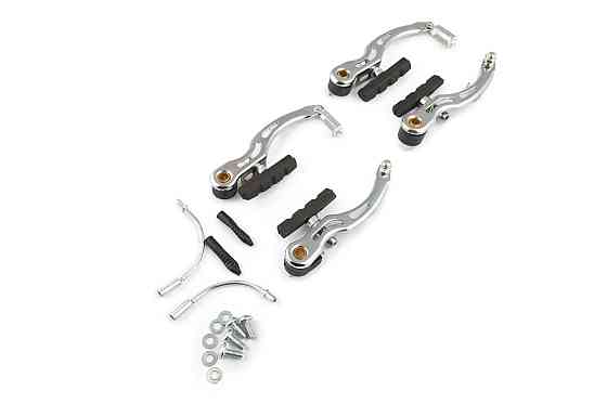 Гальмо велосипеда V-brake (хром) (комплект, перед + зад) Мукачево