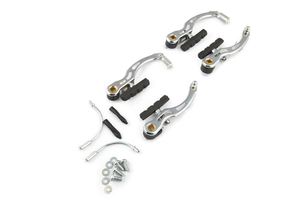 Гальмо велосипеда V-brake (хром) (комплект, перед + зад) Мукачево - фото 1