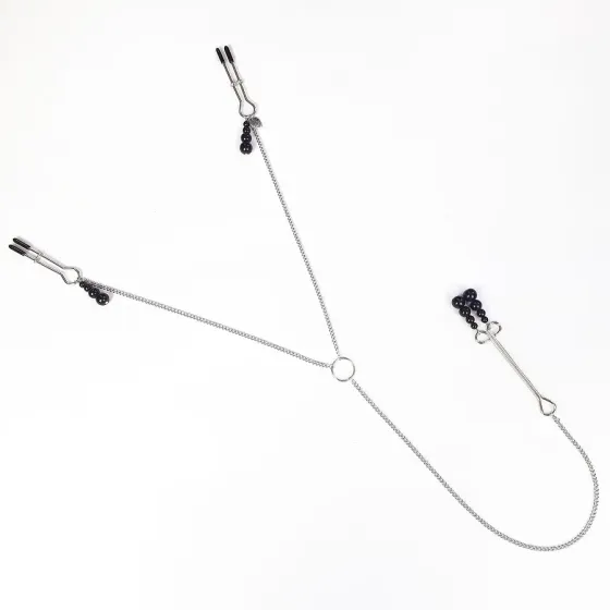 Затискач для сосків та клітора Art of Sex - Nipple and clit clamps Black Pearl Львів