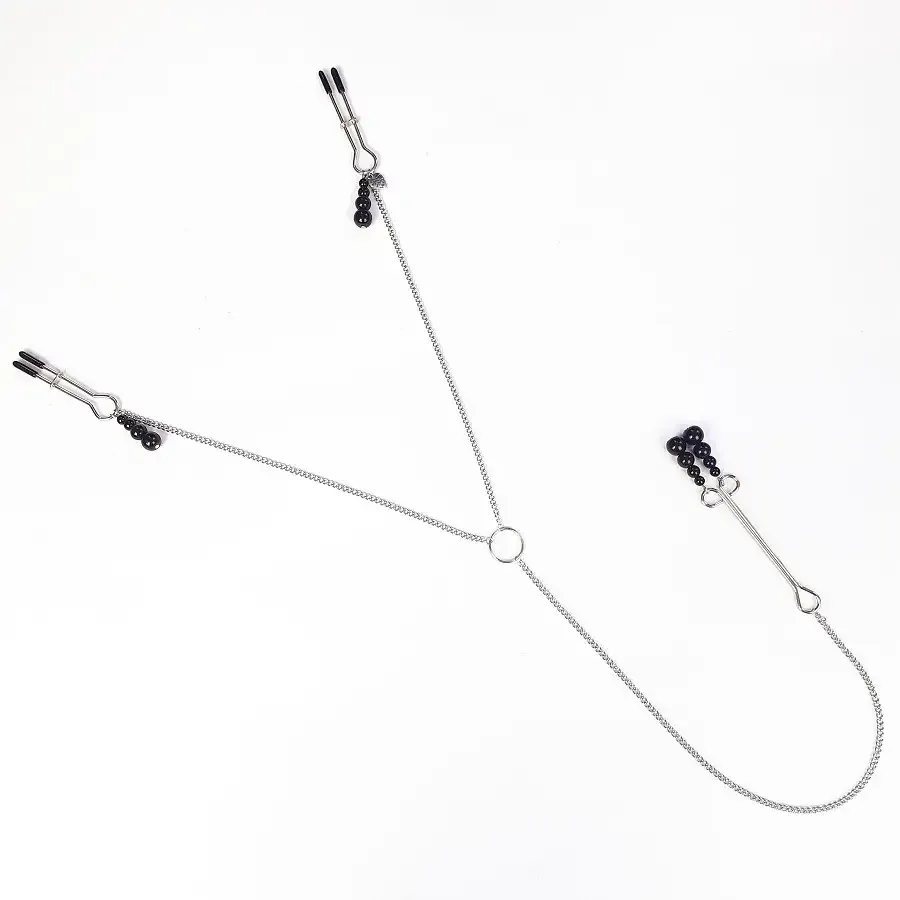 Затискач для сосків та клітора Art of Sex - Nipple and clit clamps Black Pearl Львів - фото 1