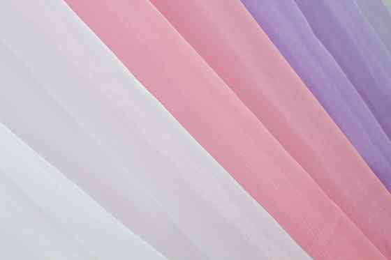 Кухонні штори VR-Textil № 054к комбіновані бузковий з рожевим і білим 300х170 см (50-050) Київ