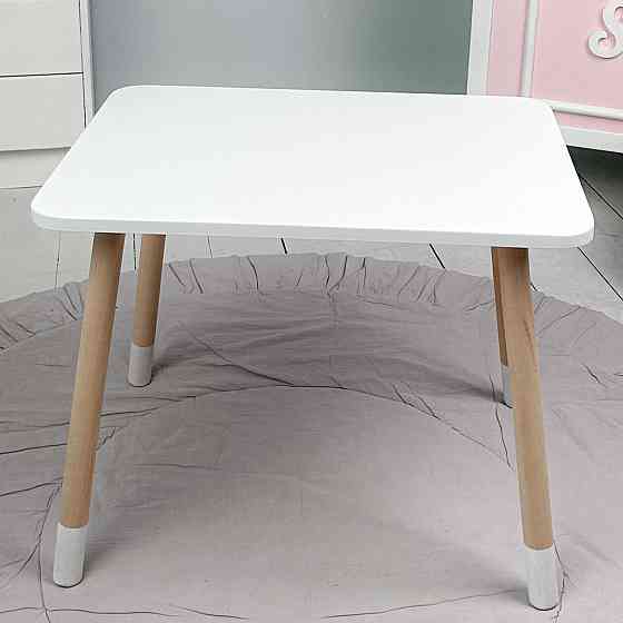 Дитячий прямокутний столик 46х60х45, стіл у дитячу від 1 року, білий Київ