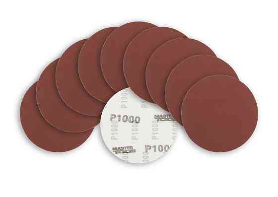 Круг шліфувальний на липучці MASTERTOOL 125 мм зерно 1000, набір 10 шт 08-2581 Коломыя