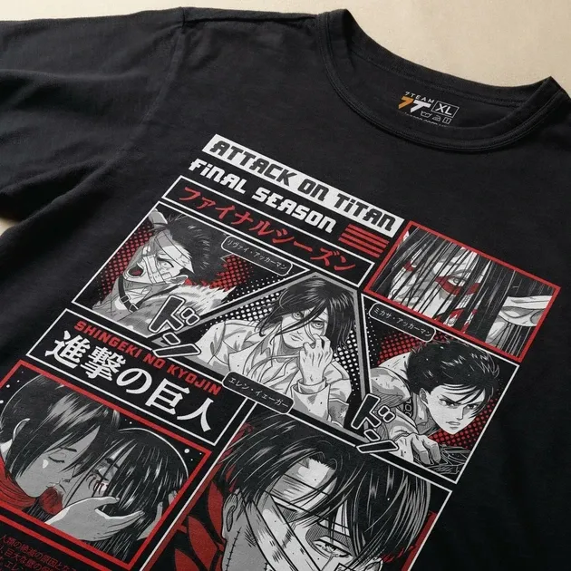 Футболка чоловіча з  принтом Атака титанов Ерен Последний сезон Розмір 48 Anime0923 Дніпро - фото 3