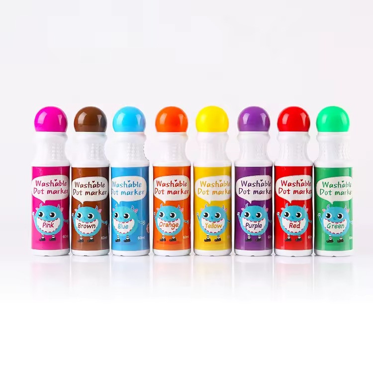 Набор пальчиковых маркеров DOT для творчества, точечные, пальчиковые краски для рисования и живописи на водной основе,8 цветов Каменец-Подольский - изображение 4