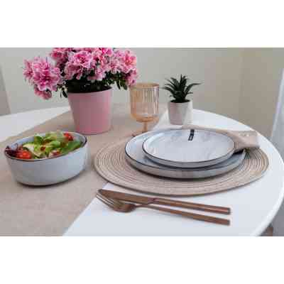 Салатник Ardesto Marmo 15.6см, кераміка, білий (AR2916MRW) Винница