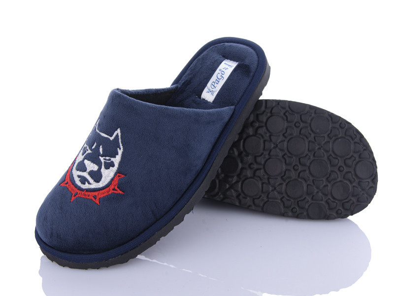 Домашние тапочки мужские с закрытым носком синие 43 Одесса - изображение 2