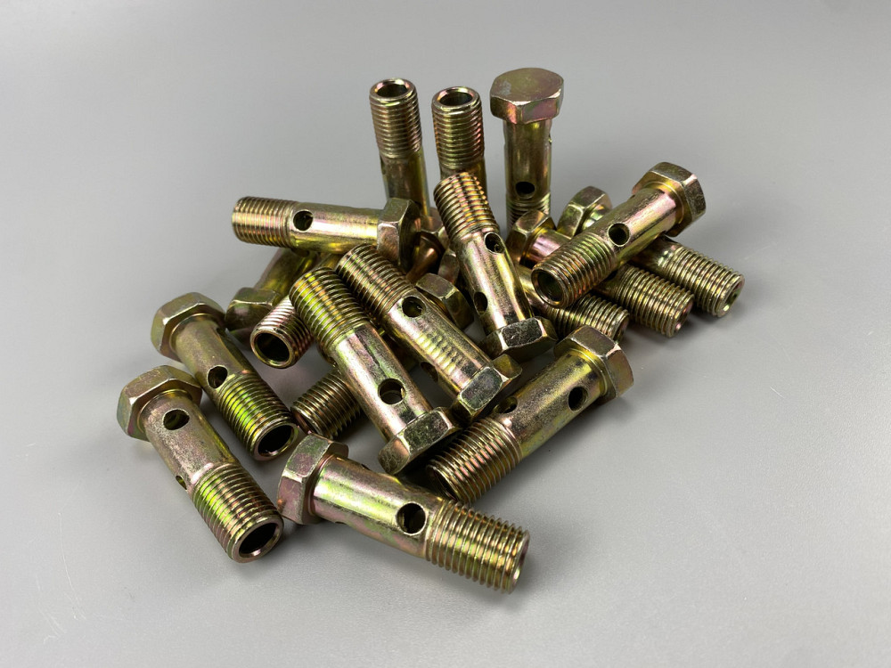 Болт-штуцер M 14 × 1.5 × 50 2 отвори  універсальний Мукачево - фото 5