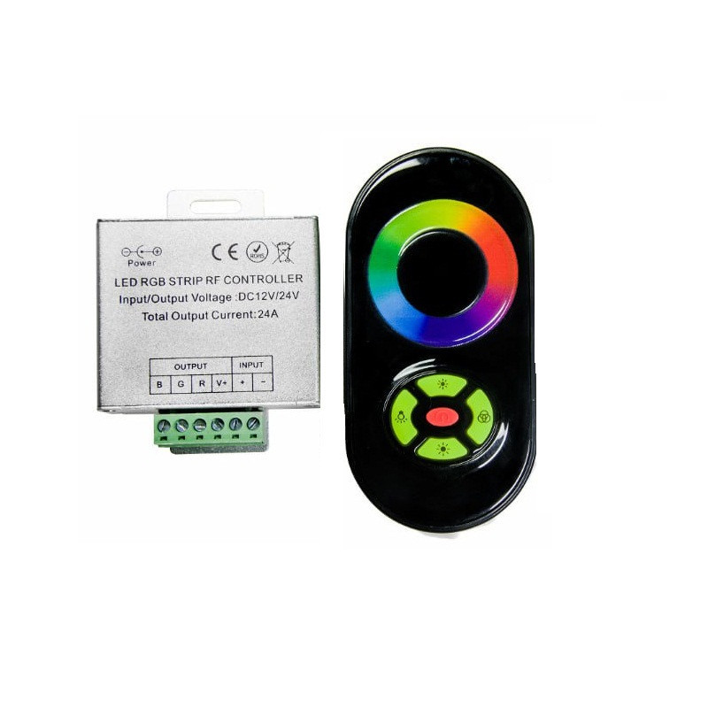 RGB контроллер 24A с радиоуправлением RF черный Днепр - изображение 1