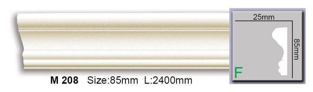 Молдинг гладкий полиуретановый Harmony M 208 Днепр - изображение 1