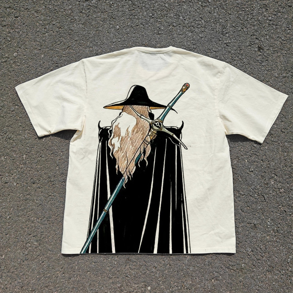 Футболка чоловіча з принтом аніме Аніме Вампір Хунтер Д оверсайз (S/M/L) Черний Дніпро - фото 9