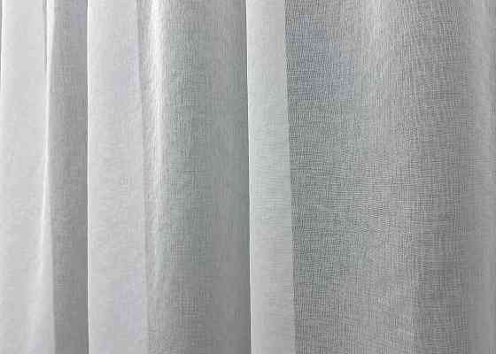 Тюль VR-Textil 1276т Мікро-льон однотонний Білий 300х270 см (43-071) Київ