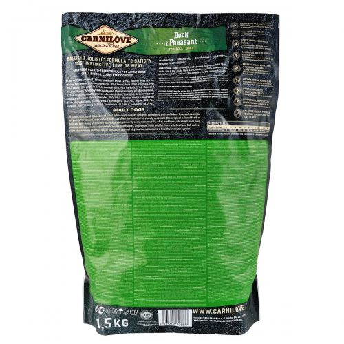 Корм сухой Carnilove Adult Duck and Pheasant для взрослых собак всех пород с уткой и фазаном 1,5 кг Киев - изображение 4