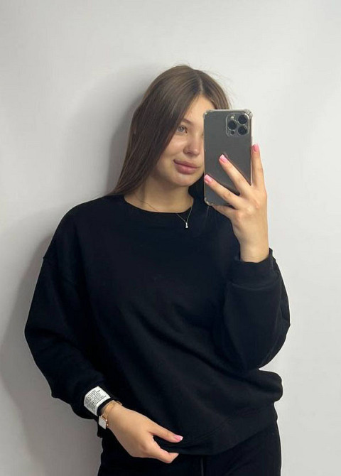 Світшот жіночий трикотажний Чорний M/L Харків - фото 3