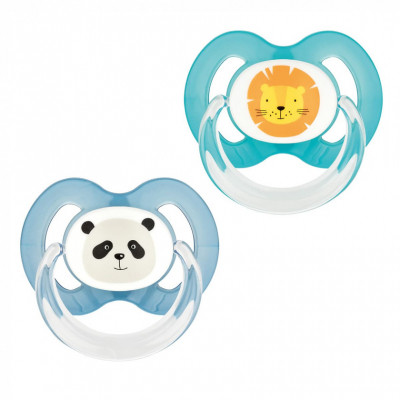 Пустышка Baby-Nova Wild Animals 6-18 мес. голубая/синяя 2 шт (3962319) Винница - изображение 1