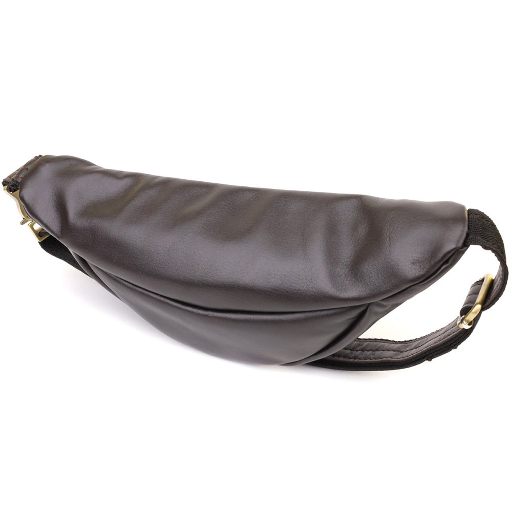 Сумка бананка отменного качества из гладкой натуральной кожи Shvigel 23144 Коричневый Киев - изображение 10