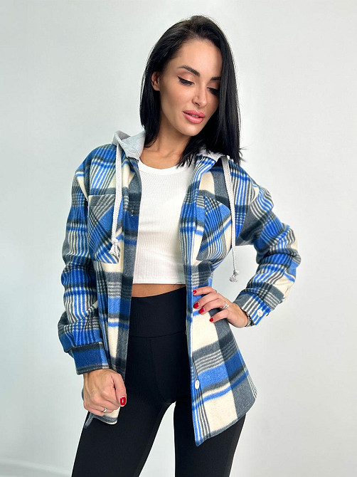 Женская теплая рубашка Delta батал 50-52, Электрик Киев - изображение 1