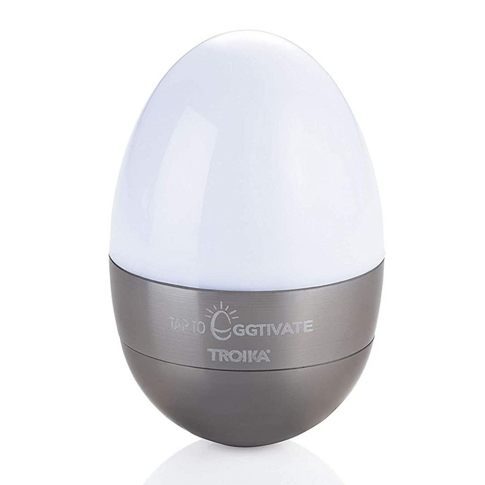 Світильник-нічник з LED-таймером Troika Eggtivate з датчиком вібрації (Сталевий) Київ - фото 1