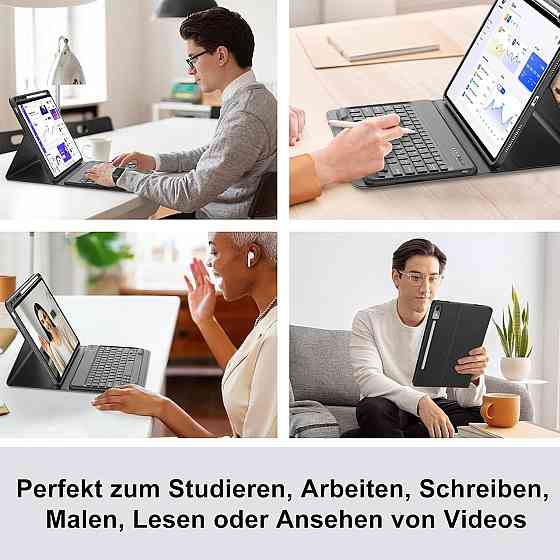 Чехол-клавиатура для Lenovo Idea Tab Pro 12.7 2025 магнитная съемная Bluetooth QWERTZ USB-C чёрный Киев