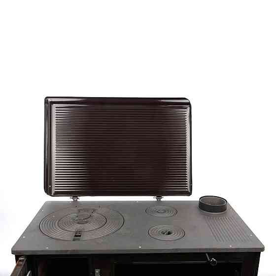 Піч-кухня на дровах та вугіллі Hosseven 4010 з духовкою та варильною поверхнею 6 кВт до 50 м2 опалювально-варильна піч Туреччина Київ