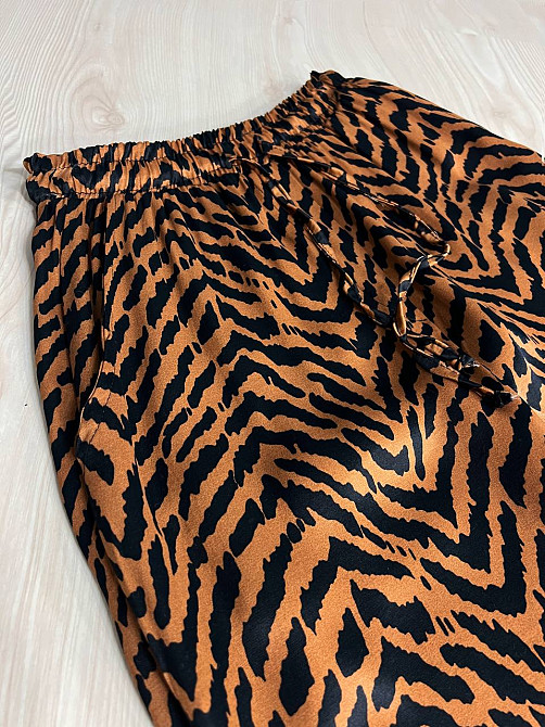 Костюм женский Mix Ray 4375 с брюками палаццо и рубашкой тигровий принт коричневый, коричневый, S Киев - изображение 9
