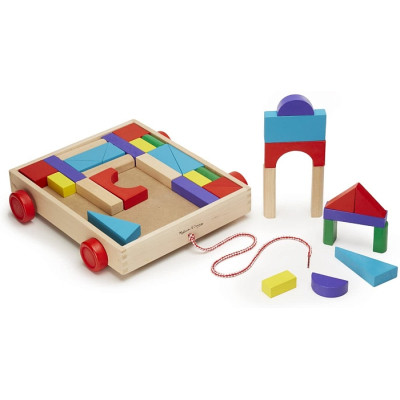 Кубики Melissa&Doug Набор деревянных блоков на тележке (MD14209) Винница - изображение 2