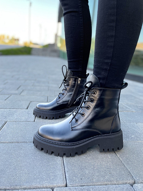 Жіночі черевики M.KRAFT чорні натуральна шкіра висота підошви 3/5 см розмір 37-40 (4827) Коломия - фото 8