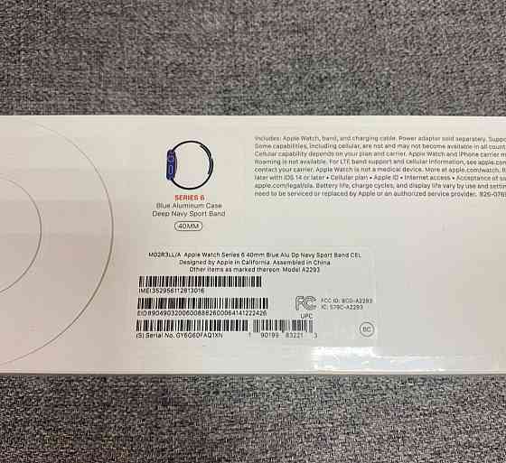 Apple Watch Series 6-40mm.GPS +LTE Blue. Киев