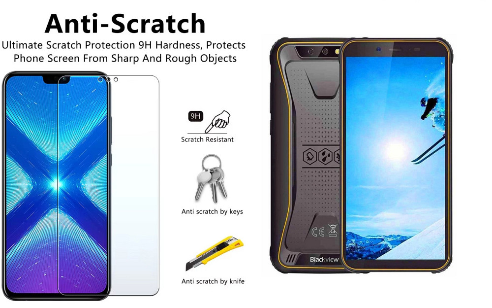 Захисне скло NeoGlass для Blackview BV5500, BV5500 Plus, BV5500 Pro – надпрозоре та стійке Київ - фото 1