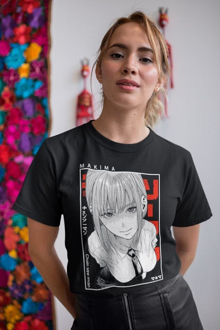 Футболка мужская аниме Человек-бензопила оверсайз (S/M/L) Черний AnimeJ0960 Днепр - изображение 2