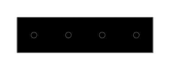 LIVOLO Розумний сенсорний прохідний/перехресний вимикач 4 сенсора (1-1-1-1) Livolo чорний скло Коломия