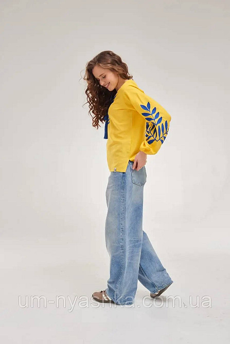 Жіноча жовта вишиванка "Папороть" Кривий Ріг - фото 3