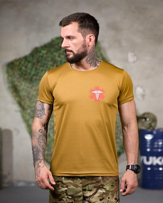 Тактична потовідвідна футболка Medic coyot РП7345 Одеса - фото 2