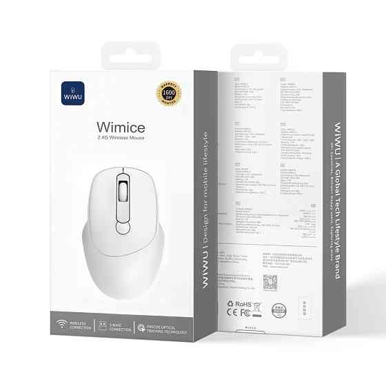 Маніпулятор миша бездротова WIWU 2.4G Wireless Mouse WM113 White Одеса