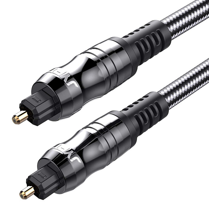 Оптический аудиокабель JYFT Toslink SPDIF 1.8м, кабель для ТВ, PS4, Xbox, Soundbar, Dolby Digital 5. Киев - изображение 1