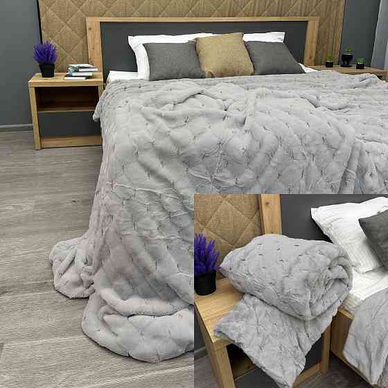 Плед-покрывало Шиншилла 210х220 см (+-5см) Светло-серый (87-021) Киев