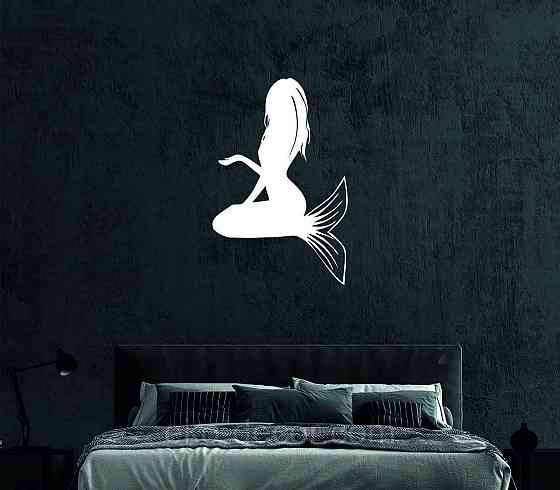 Декоративное настенное 3D Панно «Русалочка» Декор на стену с объемом 110*77 см, Белый Киев