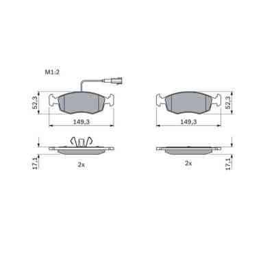 Гальмівні колодки Bosch 0 986 494 463 Вінниця