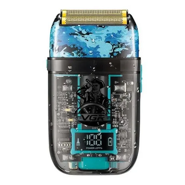 Акумуляторна електробритва VGR V-352 для чоловіків, сіткова система, IPX5, LED-дисплей, 120 хв автономії Одеса - фото 7