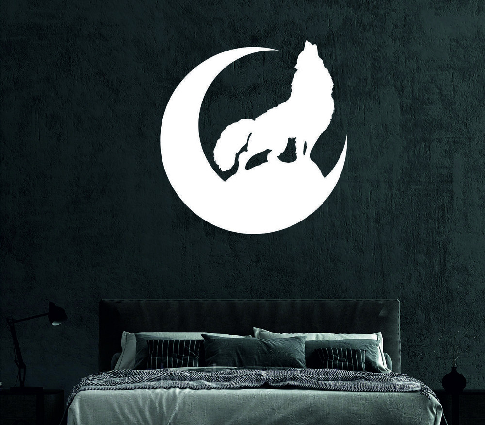 Декоративное настенное Панно «Волк», Декор на стену 50*48 см, Белый Киев - изображение 2