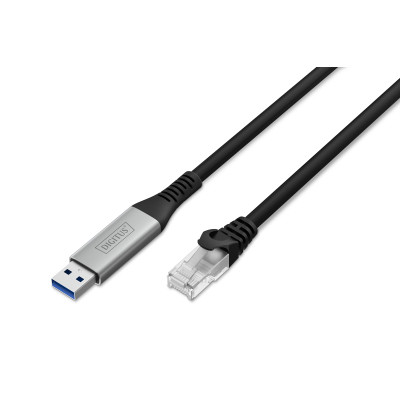 Дата кабель USB AM to RJ45 Ethernet 2.0m CAT6A S/FTP 1Gbps LSZH Digitus (AK-300600-020-S) Вінниця - фото 1